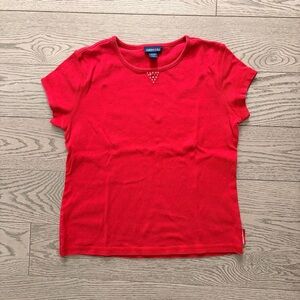 Y2K Limited Too Red rhinestone baby tee